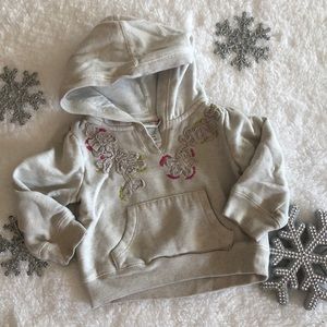 [oshkosh] Oat and floral embroidered hoodie